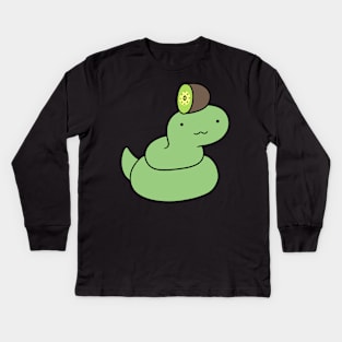 Kiwi Fruit Snake Kids Long Sleeve T-Shirt